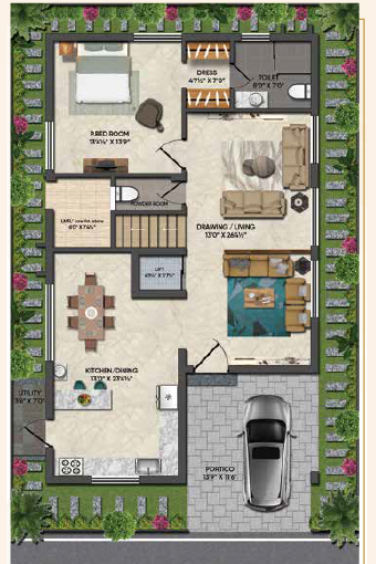 220 East Facing Ground Floor